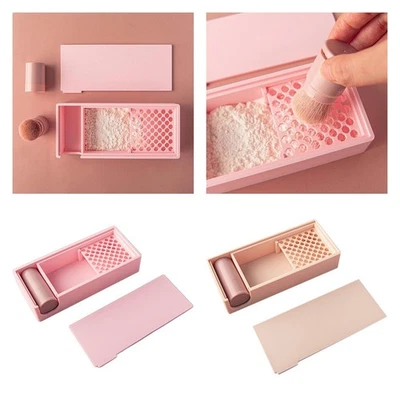 Cornstarch Powder Container with Brush Practical Art Crafts Storage Tool