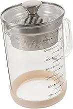 DINHEAROM Tea Pot Scale High Borosilicate Juice Container Fine Mesh Strainer for Soybean Easy to Clean for Household Use