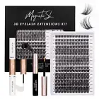 Lash Clusters DIY Lash Extension Kit 204Pcs Individual Lashes Clusters Eyelash E