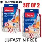 2 x Vileda ProMist MAX Spray Mop Microfibre Refill