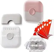 GUIYAL 2 Pieces 2 in 1 Hair Trimmer with 10 Replacement Blades, Razor Comb, and Sharp Double Edge Cutting Comb (White，Pink)