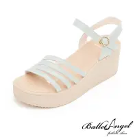 在飛比找momo購物網優惠-【BalletAngel】涼鞋 繽紛夏日細帶楔型涼鞋(藍)