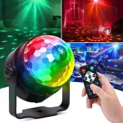 RGB LED Stage Disco Light Rotating DJ Ball Strobe Remote Sound Control Magic Dan