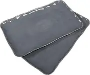 ZAROCRUS Large Vintage Melamine Serving Platter, Set of 2, 17x10 Inch Melamine Rectangular Serving Platter and Trays .Cool Gray