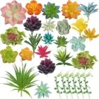 Garden Decoration Artificial Succulents Plants Mini Small Bonsai Green Desktop