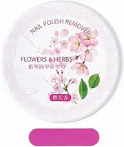 Nail Polish Remover Pads,48PCS Sakura Pink Nail Varnish Remover Wipes,Travel Portable Instant Removal Nail Wipes Gel Nail Remover Kit,Lint Free Wipes for Nails (Sakura Pink)