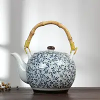 在飛比找ETMall東森購物網優惠-大號陶瓷茶壺耐高溫大容量家用茶壺陶瓷壺單壺日式大茶壺1000