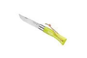 OPINEL No 7 Colorama Anise 8cm locking knife with strap - stainless steel blade