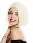 Wig Women's Wig Short Long Bob Parting Smooth Platinum Blonde VK-54