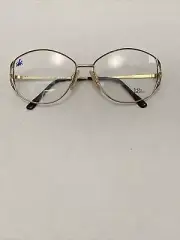 New Vtg Logo Paris Roaring 20’s Leopard & Gold Diva Eye Glass Frames 55-15-130