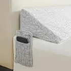 Mooncube Queen Size Bed Wedge Pillow for Headboard/Mattress Gap Filler 0-8” Gray