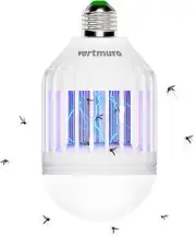 Bug Zapper Light Bulb, 2-In-1 Indoor Electric Mosquito Killer Lamp with UV LED