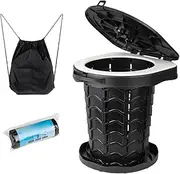 Folding Toilet,Portable Foldable Toilet - Adjustable Height Potty Retractable for Kids and Adults Outdoor Camping Stool for Boat Beach Tent Hiking Long Trips