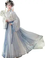UNYQBFKM Chinese Antique Traditional Hanfu Costume for Stage Show Performance Cosplay,B-M=158-166cm