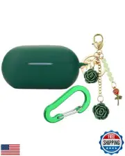 Beats Solo Buds Case Cover With Flower Keychain - Cute Soft Silicone Shockpro