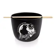 AFL Noodle Bowl with Chopsticks - Collingwood Magpies - Ceramic - 490ml Capacity