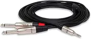 Hosa Rean 3.5 mm TRS to Dual 1/4 Inch TS Pro Stereo Breakout Cable, 3 Feet