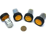 4 sets Motor Small toy 30MM Diameter 2mm shaft Car Robot Tire Wheel DC 4pcs C20