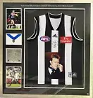 NATHAN BUCKLEY Signed Jumper Collingwood Magpies 2003 Brownlow Medal Framed COA