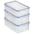 NEW Lock & Lock Rectangular Large Storage Container Set 3pce