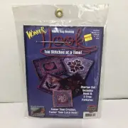 WONDER HOOK TEN STITCHES AT A TIME QUILT BLOCK 8"X8" HOT PAD HEARTS #WH2801 NEW