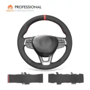 MEWANT Custom Black Suede Car Steering Wheel Cover for Honda Accord 10 Insight