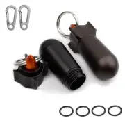 4Pcs Keychain Pill Organizer Waterproof Durable Alloy Container Medicine Box,...