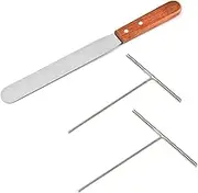 Crepe Spreader and Spatula Kit Stainless Steel Crepe Spreader Tool 5", 7" Spreaders and 12" Spatula(3 Pcs)