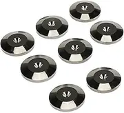 8PCS Speaker Spike Floor Protectors, Black Nickel Plated Shock Base Pads 5X25MM Shoe Mats Floor Protection Universal Copper Speaker Spikes Pads for Audio Turntable Speaker CD AMP