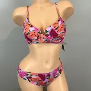 Eidon Bikini Womens XL Watermelon Fruit Print Nirvana Erika Top Luna Bottom NWT