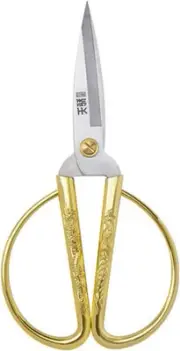 Multifunctional Stainless Steel Gold Scissors 6”, Ultra Sharp Sewing Scissors