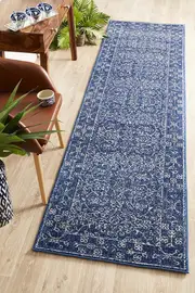 Evoke Cloud Runner Rug In Navy