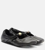 [Loewe] Loewe Pebble Soft leather ballet flats AU 6 black