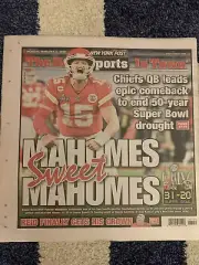 KANSAS CITY CHIEFS WIN SUPER BOWL 54 Mahomes 2020 KC New York Post Newspaper