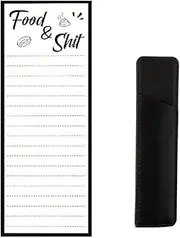 Magnetic Note Pad for Fridge with Pen Holder Grocery List Notepad Magnet Pad for Refrigerator Magnetic Shopping List Pad (Style 1)