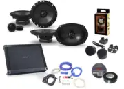 Alpine BBX-F1200 Amplifier S2-S65C Component S2-S69 6X9" Speakers Wiring Kit