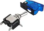16mm Metal LED Toggle Switch – 12V Latching Push Button On/Off Switch (1NO 1NC Connection)