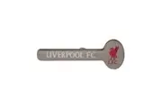 Liverpool FC Text Metal Badge (Silver) (One Size)