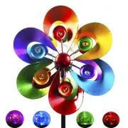 Solar Wind Spinner,Garden Wind Catcher Wind Mills Solar Powered RGB Color Change