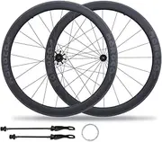 Road Bike 700C Carbon Fiber Wheelset V Brake 50mm Front Rear Rims Sealed Bearing Hubs Quick Release Cassette 8 9 10 11 Speed