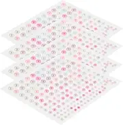 DRESSOOS 4 Sheets Self Adhesive Pearl Stickers of Decorative Flat Back Pearls for DIY Crafts Face Nail Art and Phone Decor Easy to Use Skin Friendly Strong Adhesion