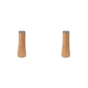 2PK Joseph & Joseph Milltop Wood No-spill Salt Shaker Grinder Mill Beech