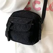 [Shxupjn] Corduroy Shoulder Tote Bag | Multi Pockets Hobo Satchel | Corduroy Satchel Hobo Bag, Women Shoulder Work Bag for Home, Dorm, Travel, Hotel