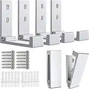 OHIYO Folding Wall Hooks 6PCS Folding Hooks for Hanging Coat & Bags & Backpack & Towel, Wall Mounted Hook Heavy Duty Aluminum Alloy Hooks (Silver)