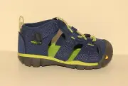 Keen Sandals 4 Seacamp Blue Lime Green NIB Shoes Toddler Hook & Loop Covered Toe