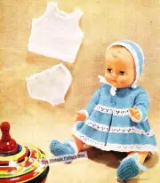 DOLL SET for 16" to 22" - 4ply - COPY doll knitting pattern