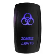 On/Off Rocker Switch Blue Zombie Light Auto Boat UTV Rated Waterproof [5361A14]