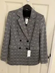 Expréss Plaid Gray Blazer Long Sleeve Women’s Size Medium