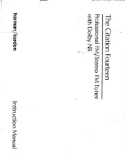 Harman Kardon Citation-14 Amplifier Tuner Owners Manual