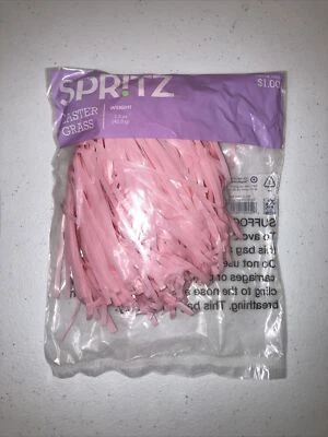 SHREDDED GIFT BASKET EASTER GRASS TABLE DECORATION-ARTS & CRAFTS Pink - 1